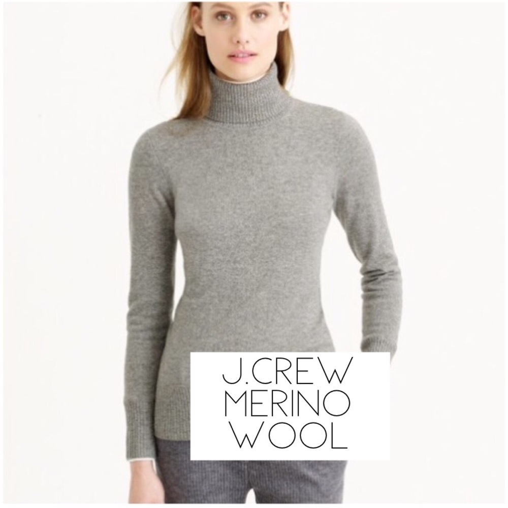 J.Crew Merino Wool Turtleneck Grey XS